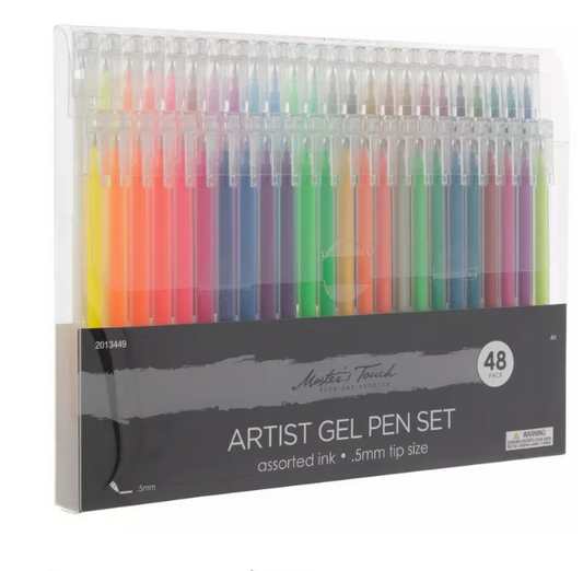 Assorted Inks Artist Gel Pens | 48 Piece Set