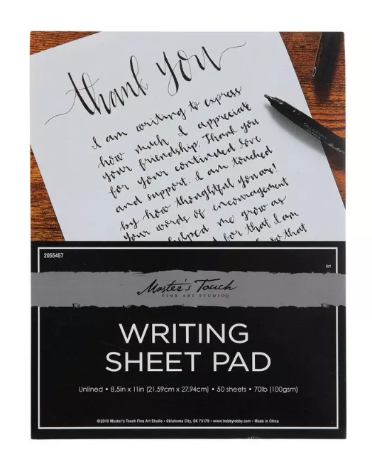 Writing Sheet Paper Pad 8.5" x11"