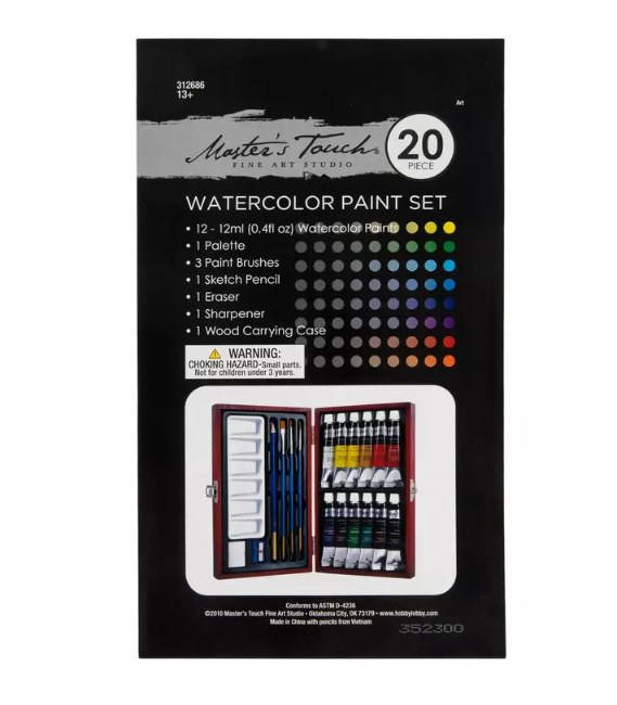 Boxed Watercolor Paint Set | 20 Pieces