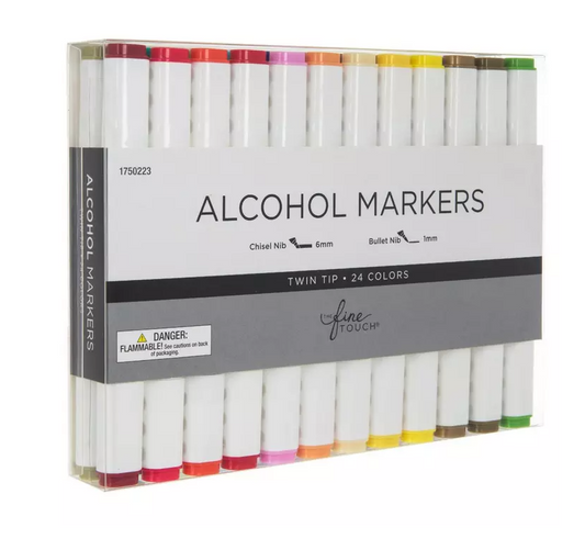 Twin Tipped Alcohol Markers | 24 Piece Set