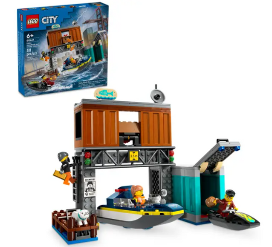 LEGO Police Speedboat and Crooks' Hideout; 60417