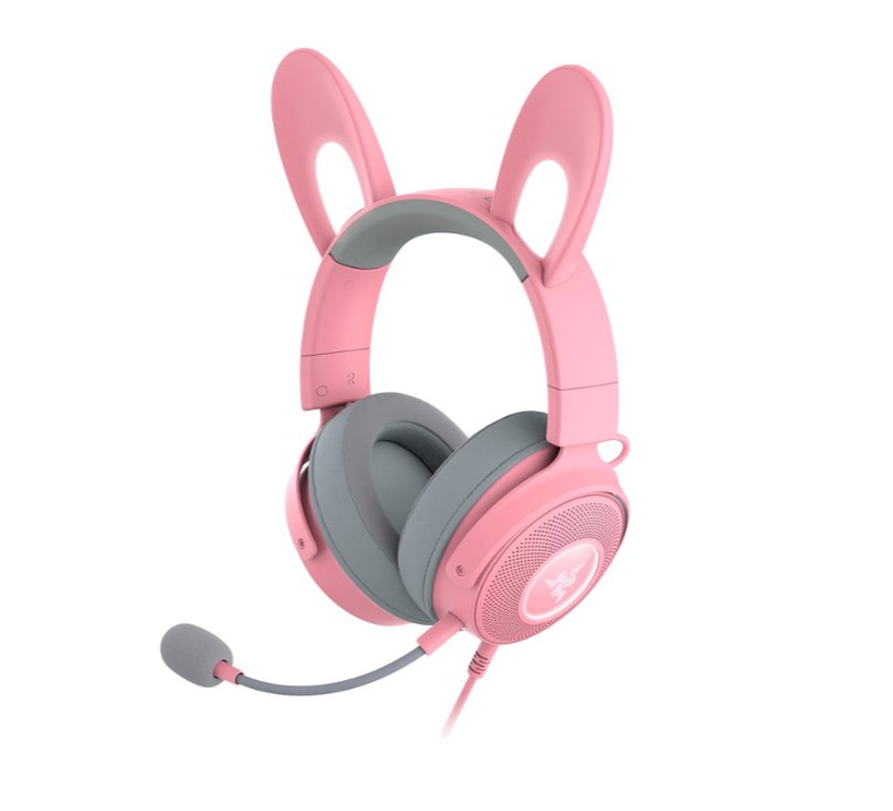 Razer | Kraken Kitty Edition V2 Pro Wired Headset | Quartz Pink | Reactive Lighting | Noise Cancelling