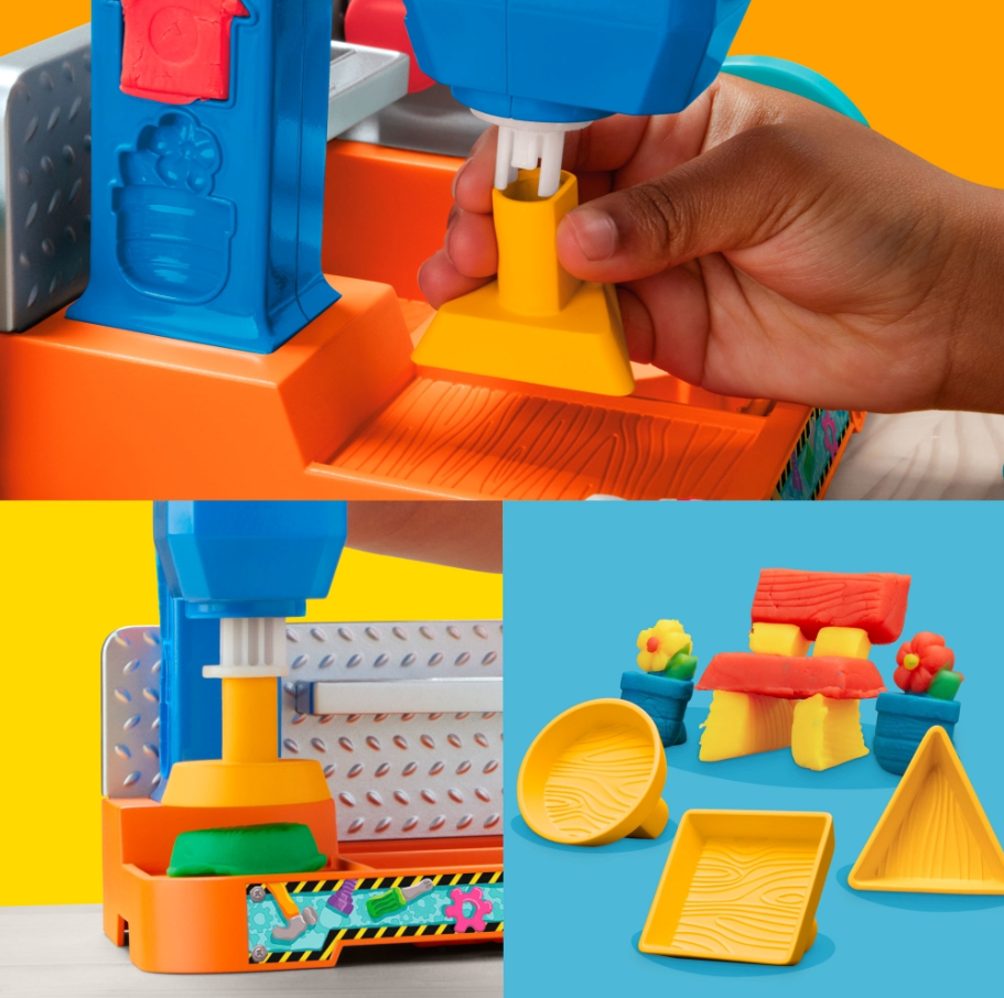 Play-Doh Stamp & Saw Tool Bench | Sculpting Clay | 5-Pack