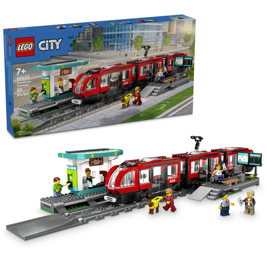 LEGO Downtown Streetcar and Station 60423 | Social Studies & Architecture | 811 Pieces |Ages 7+ | K12 Education