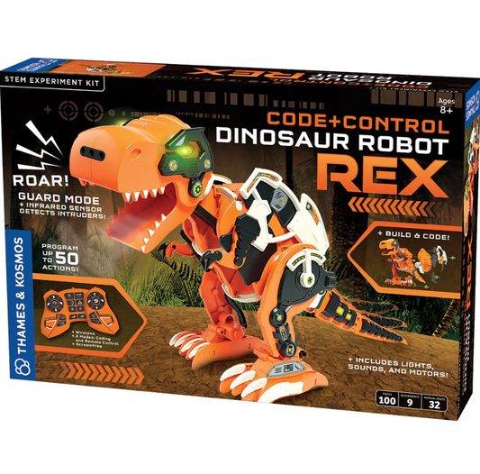 Code+Control Dinosaur Robot: REX | STEM Kit | 100 Pieces