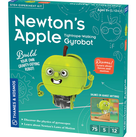 Newton's Apple: Tightrope-Walking Gyrobot | Ages 8+ | 75 Pieces | STEM Kit