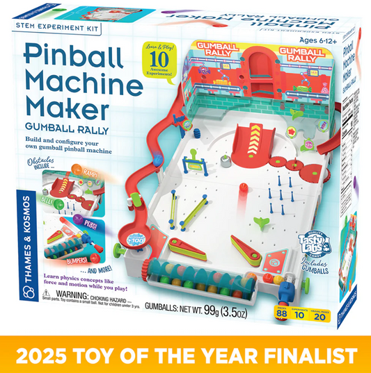 Pinball Machine Maker: Physics and Mechanical Engineering | Ages 6-12+ | 88 Pieces | STEM Experiment Kit