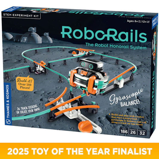 RoboRails: The Robot Monorail System | Ages 8-12+ | 186 Pieces | STEM Experiment Kit