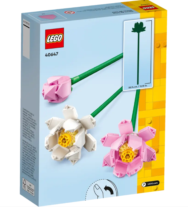 LEGO Lotus Flowers 40647 | Botanical | 220 Pieces | Ages 8+ | K12 Education | STEM Kit