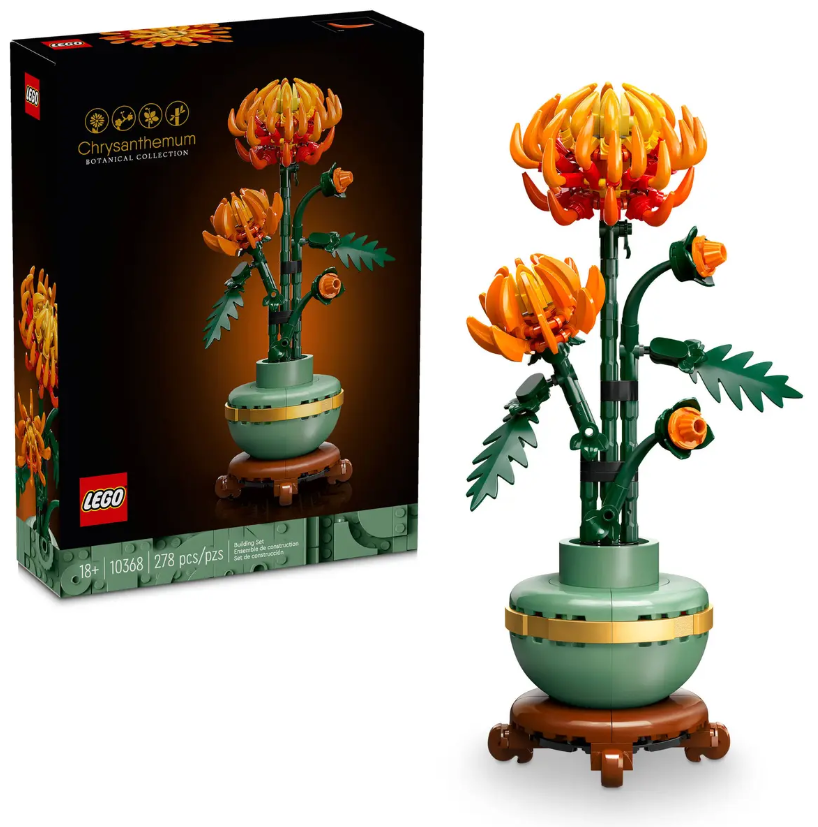 LEGO Chrysanthemum 10368 | Botanical | 278 Pieces | Ages 18+ | K12 Education | STEM Kit