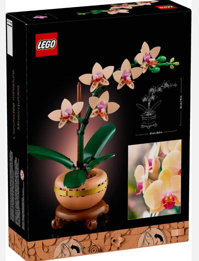 LEGO Mini Orchid 10343 | Botanical | 274 Pieces | Ages 18+ | K12 Education | STEM Kit