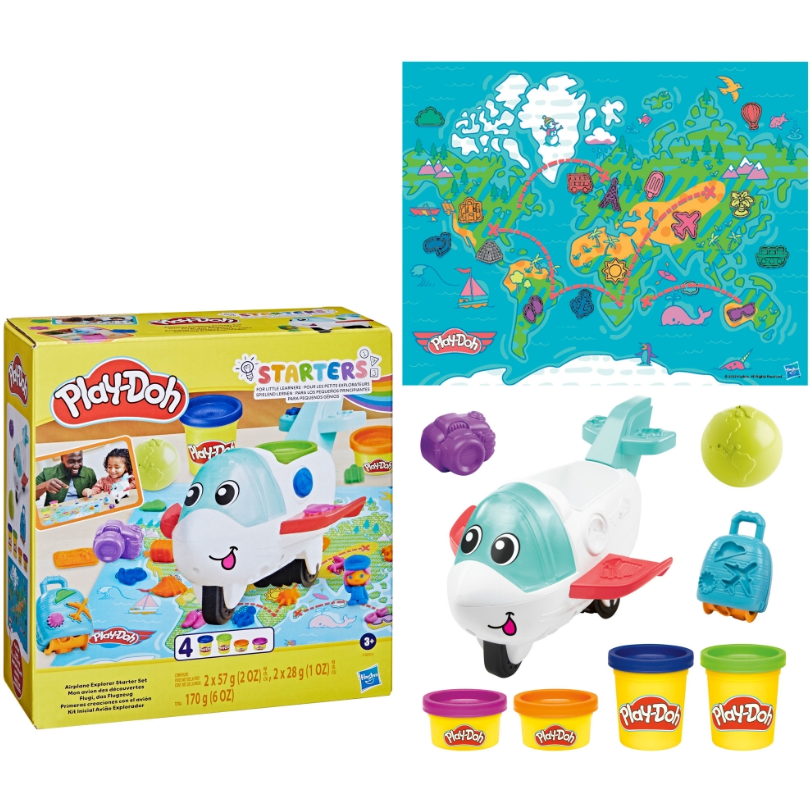 Play-Doh Airplane Explorer Starter Set | Sculpting Clay | 4-Cans