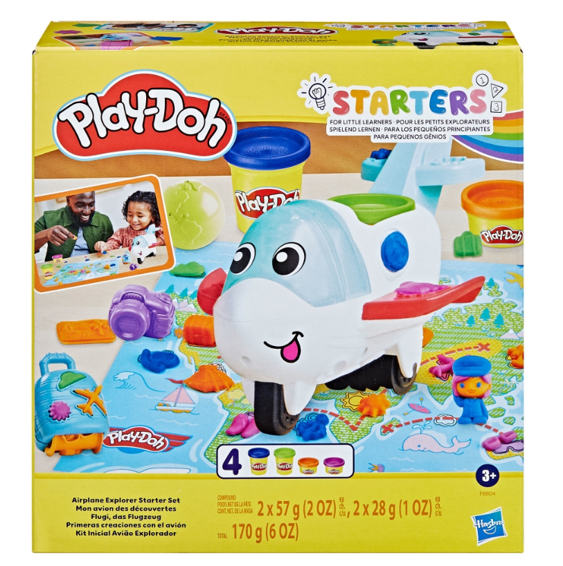 Play-Doh Airplane Explorer Starter Set | Sculpting Clay | 4-Cans