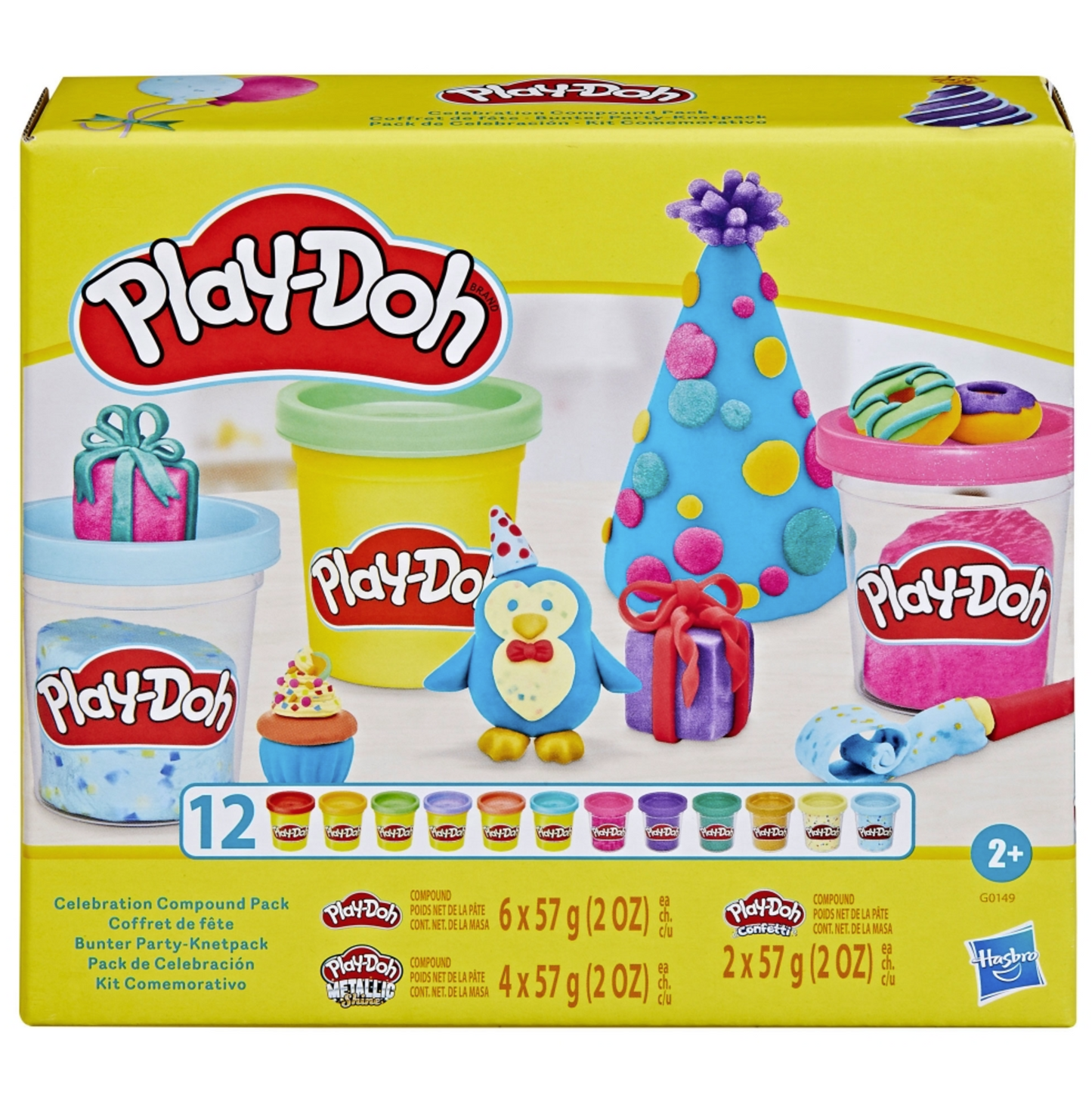 Play-Doh Celebration | Sculpting Clay | 12-Cans