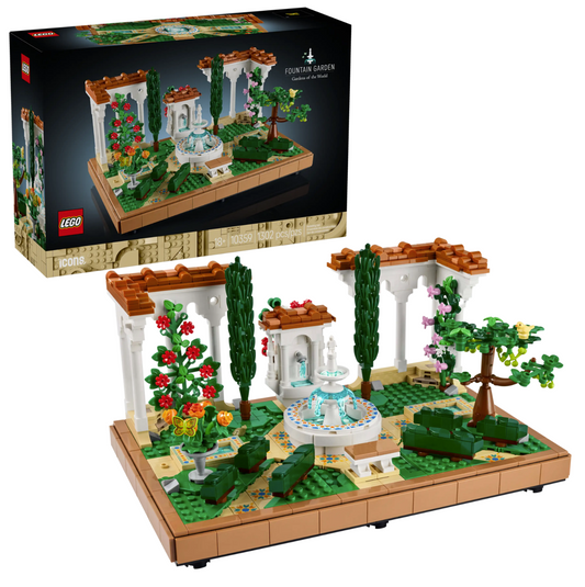 LEGO Fountain Flower Garden 10359 | Botanical | 1302 Pieces | Ages 18+ | K12 Education