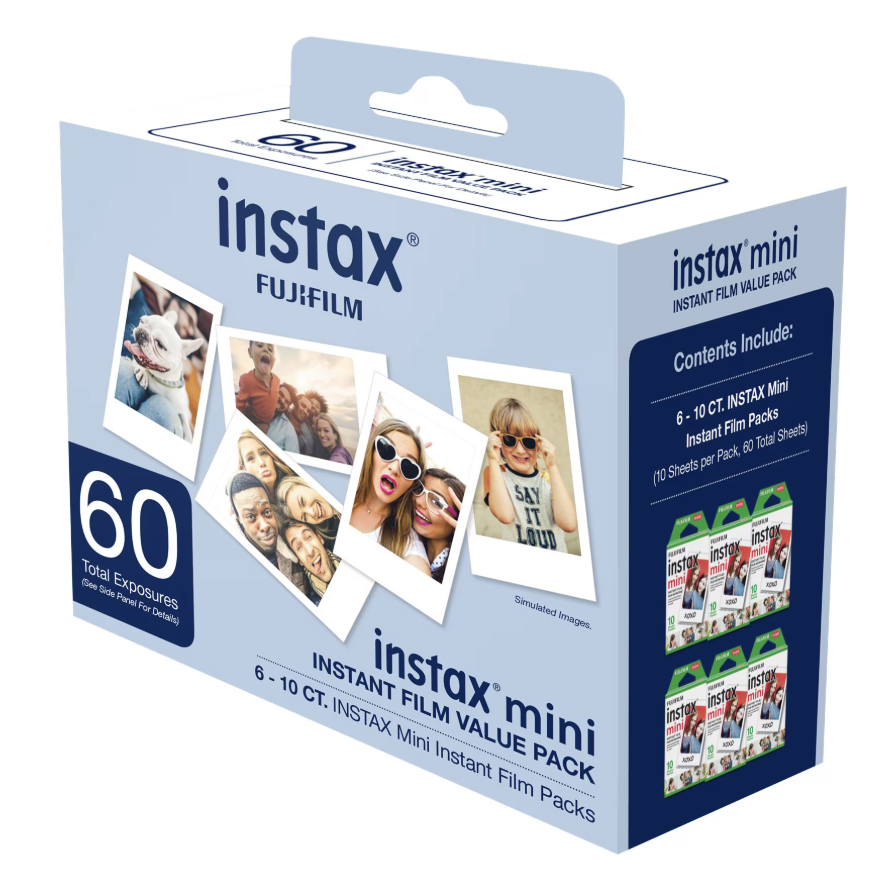 Fujifilm Instant Mini Film | Value Pack (60 Sheets)