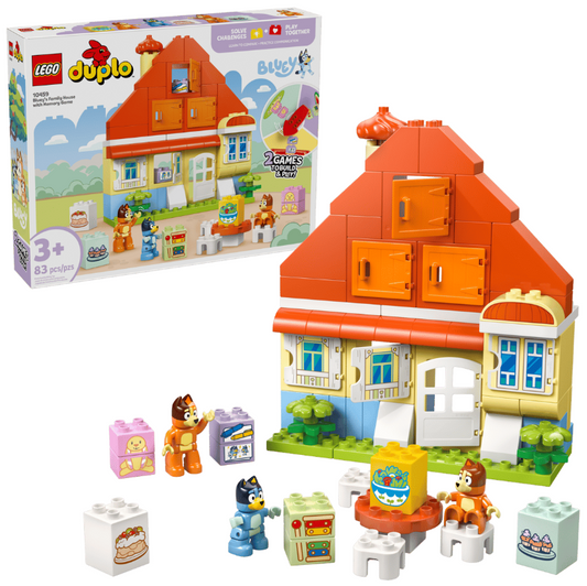 LEGO DUPLO Bluey: Bluey’s Family House with Memory Game 10459