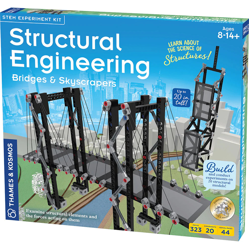 Structural Engineering: Bridges & Skyscrapers | Ages 8+ | 323 Pieces | STEM Kit