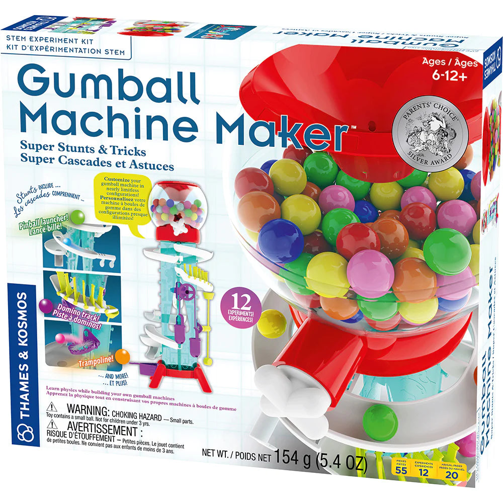 Gumball Machine Maker - Super Stunts & Tricks | Ages 6+ | 55 Pieces | STEM Kit