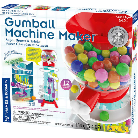 Gumball Machine Maker - Super Stunts & Tricks | Ages 6+ | 55 Pieces | STEM Kit