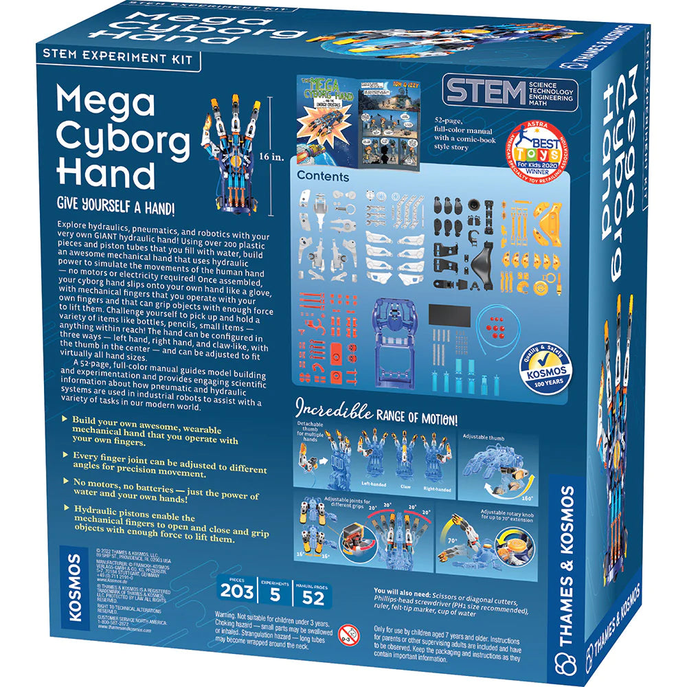 Mega Cyborg Hand | Ages 7+ | 203 Pieces | STEM Kit