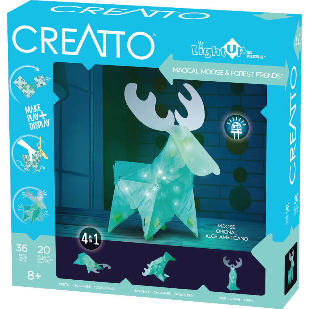 Creatto: Magical Moose & Forest Friends | Ages 8+ | 36 Pieces | STEM Kit