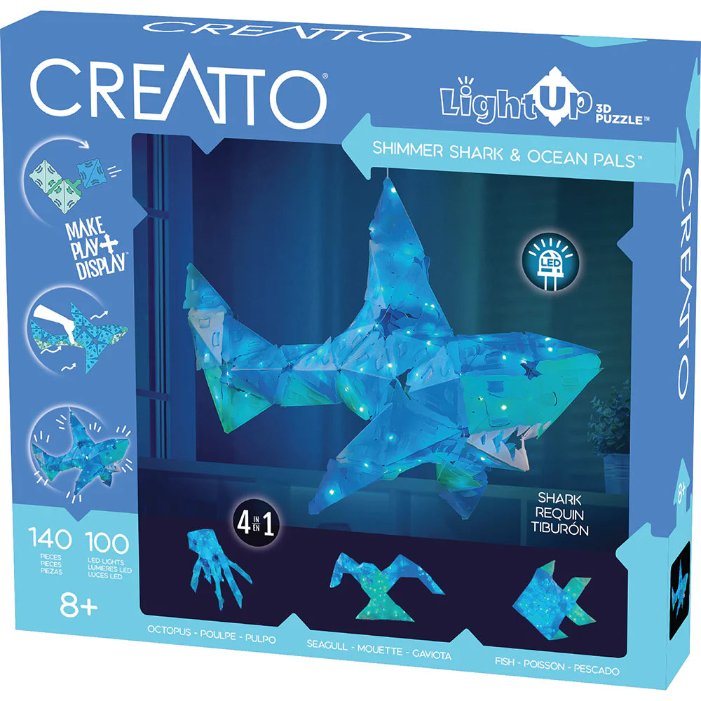 Creatto: Shimmer Shark & Ocean Pals | Ages 8+ | 140 Pieces | STEM Kit