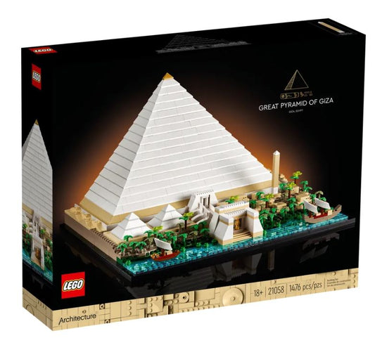 LEGO Great Pyramid of Giza 21058 | STEM Education | Spatial Engineering | Dexterity Therapy | Historical Architecture | Special Parts Kit | K12 Education